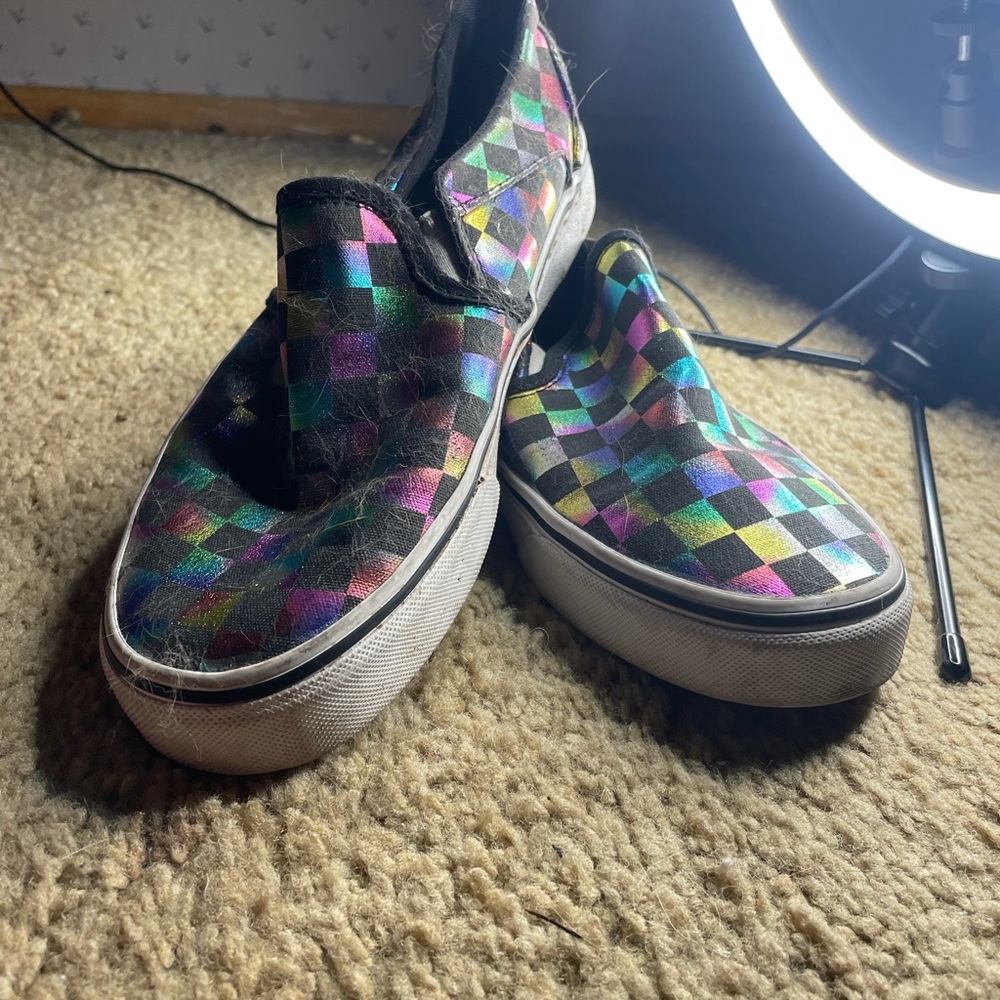 Vans new checkered slips